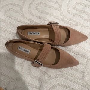 Steve Madden Tan Flats with Mary Jane Strap